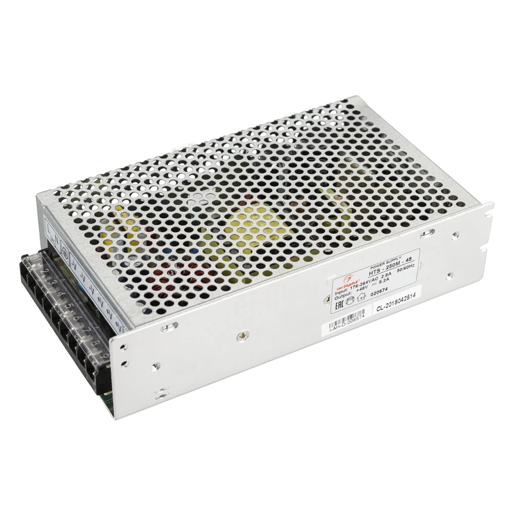 Блок питания HTS-250M-48 (48V, 5.2A, 250W) (Arlight, IP20 Сетка, 3 года) 020674 - Viokon.com