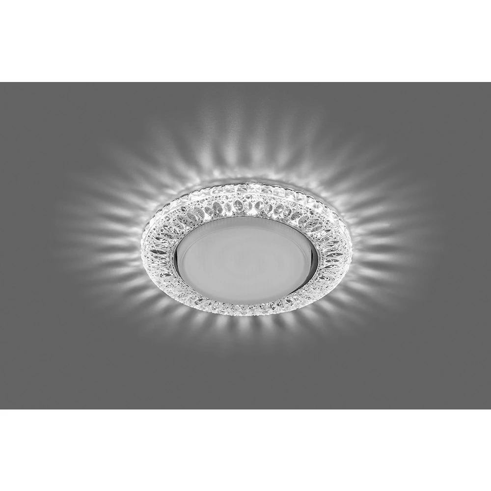 Светильник встраиваемый с белой LED подсветкой Feron CD4022 потолочный GX53 без лампы прозрачный (29475) - Viokon.com