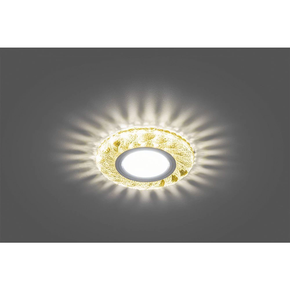 Светильник встраиваемый с белой LED подсветкой Feron CD907 потолочный MR16 G5.3 желтый (28978) - Viokon.com
