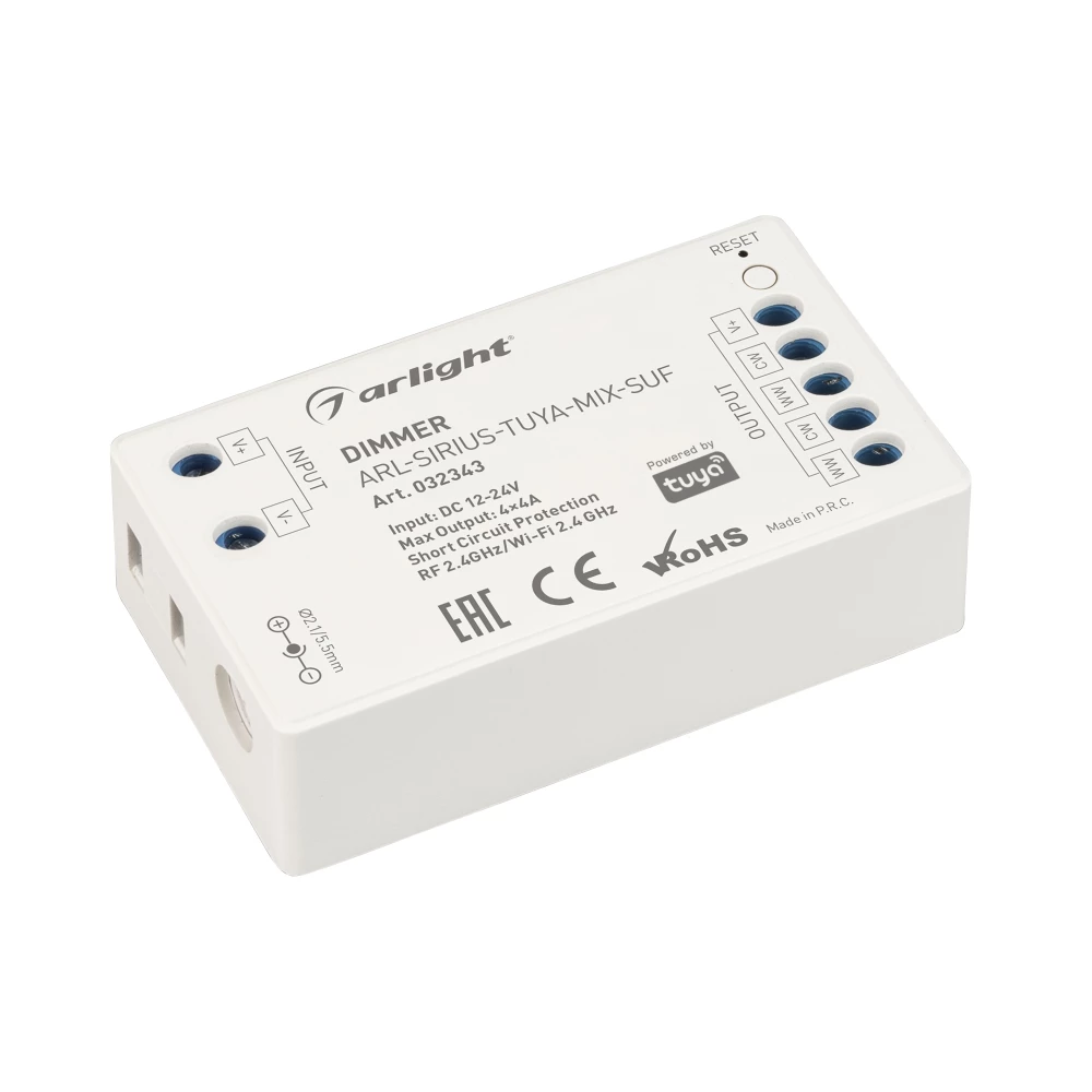 Диммер ARL-SIRIUS-TUYA-MIX-SUF (12-24V, 4x4A, 2.4G) (Arlight, Контроллер) 032343 - Viokon.com