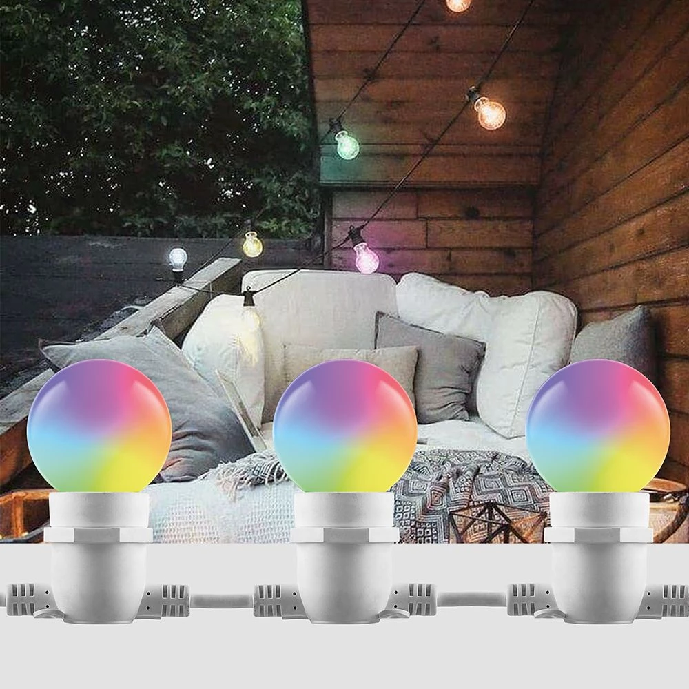 Лампа светодиодная Feron LB-37 Шарик матовый E27 1W 230V RGB плавная сменая цвета (38116) - Viokon.com