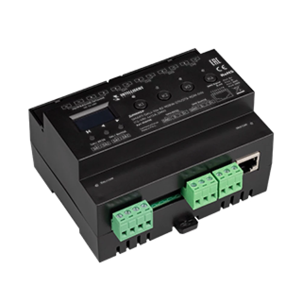INTELLIGENT ARLIGHT Диммер SMART-DALI-104-82-RGBW-DT6/DT8-RDM-DIN (12-48V, 4x12A, DMX) (IARL, IP20 Пластик, 5 лет) 058998 - Viokon.com