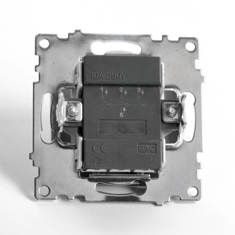 Выключатель 3-клавишный (механизм), STEKKER GLS10-7108-02, 250V, 10А, серия Катрин, шампань (49174) - Viokon.com