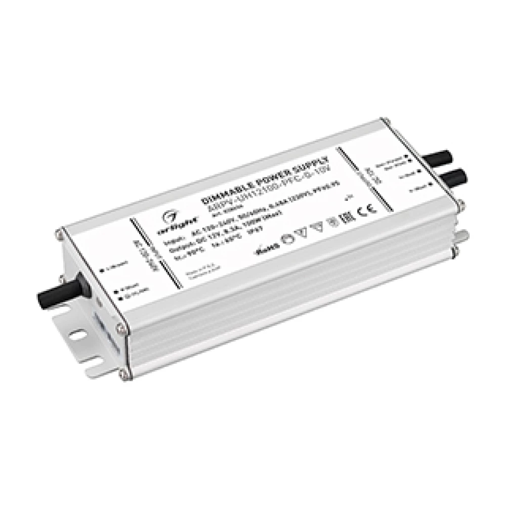 Блок питания ARPV-UH12100-PFC-0-10V (12V, 8.3A, 100W) (Arlight, IP67 Металл, 7 лет) 028454 - Viokon.com