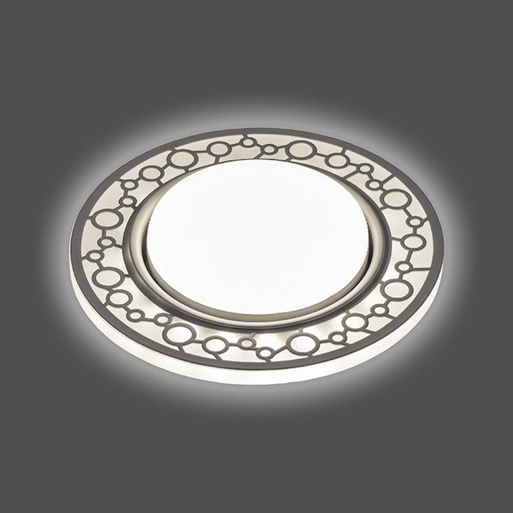 Светильник встраиваемый с белой LED подсветкой Feron CD9902 потолочный GX53 без лампы, белый (32938) - Viokon.com