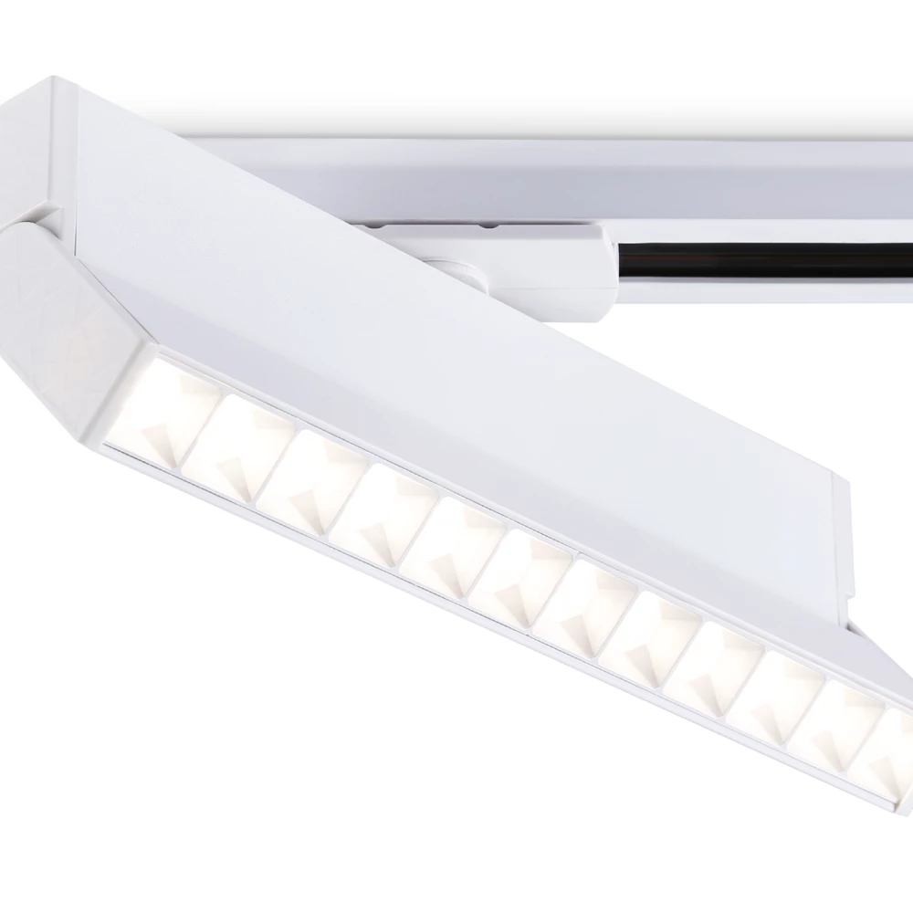 Трековый однофазный светодиодный светильник GL6816 WH белый LED 12W 4200K 24° 230*22*87 - Viokon.com