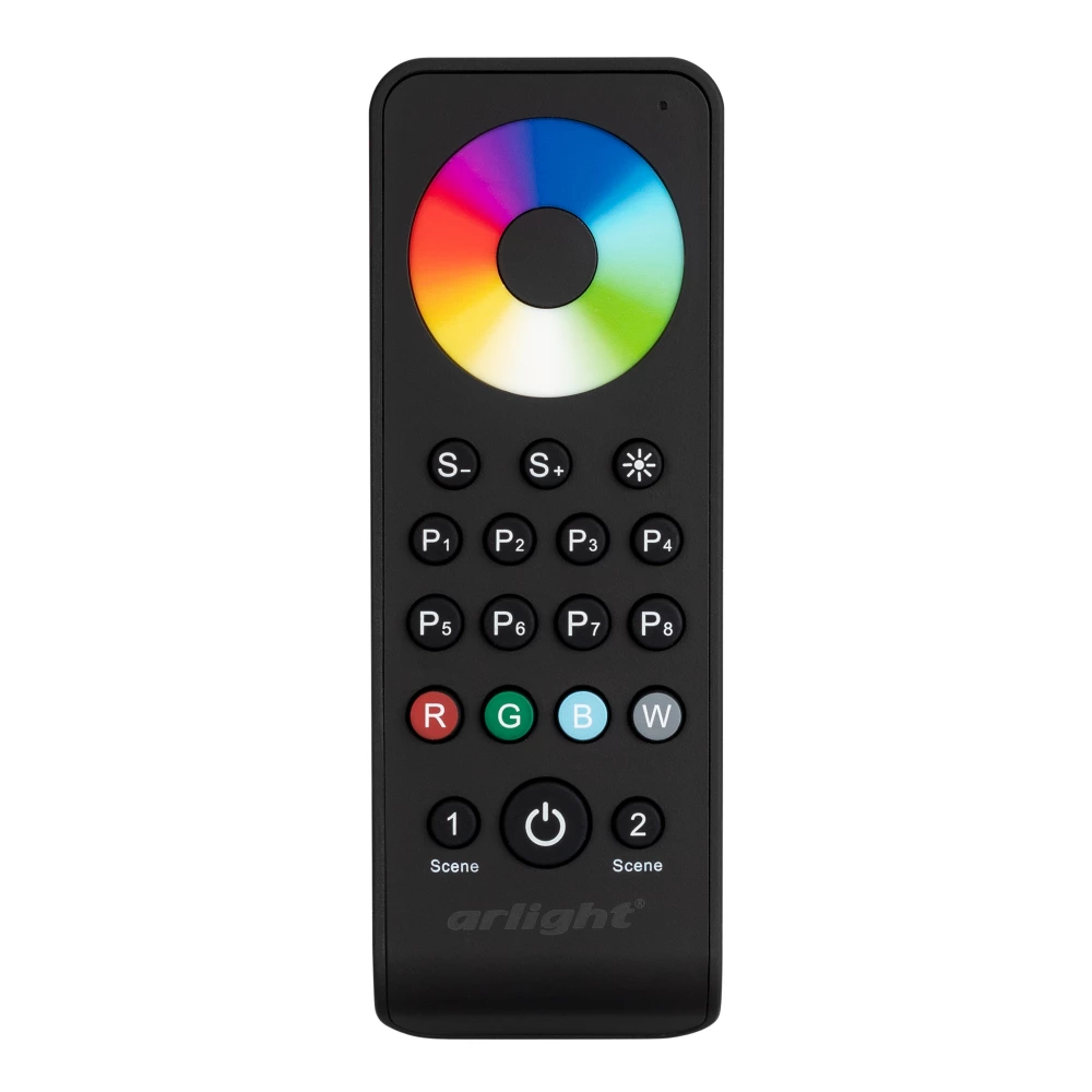Пульт SMART-R43-RGBW Black (1 зона, 2.4G) (Arlight, IP20 Пластик, 5 лет) 031937 - Viokon.com