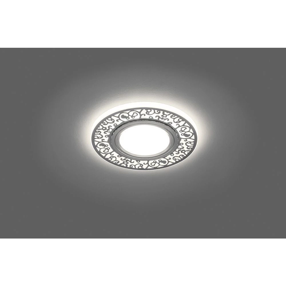 Светильник встраиваемый с белой LED подсветкой Feron CD951 потолочный MR16 G5.3 белый матовый (29713) - Viokon.com