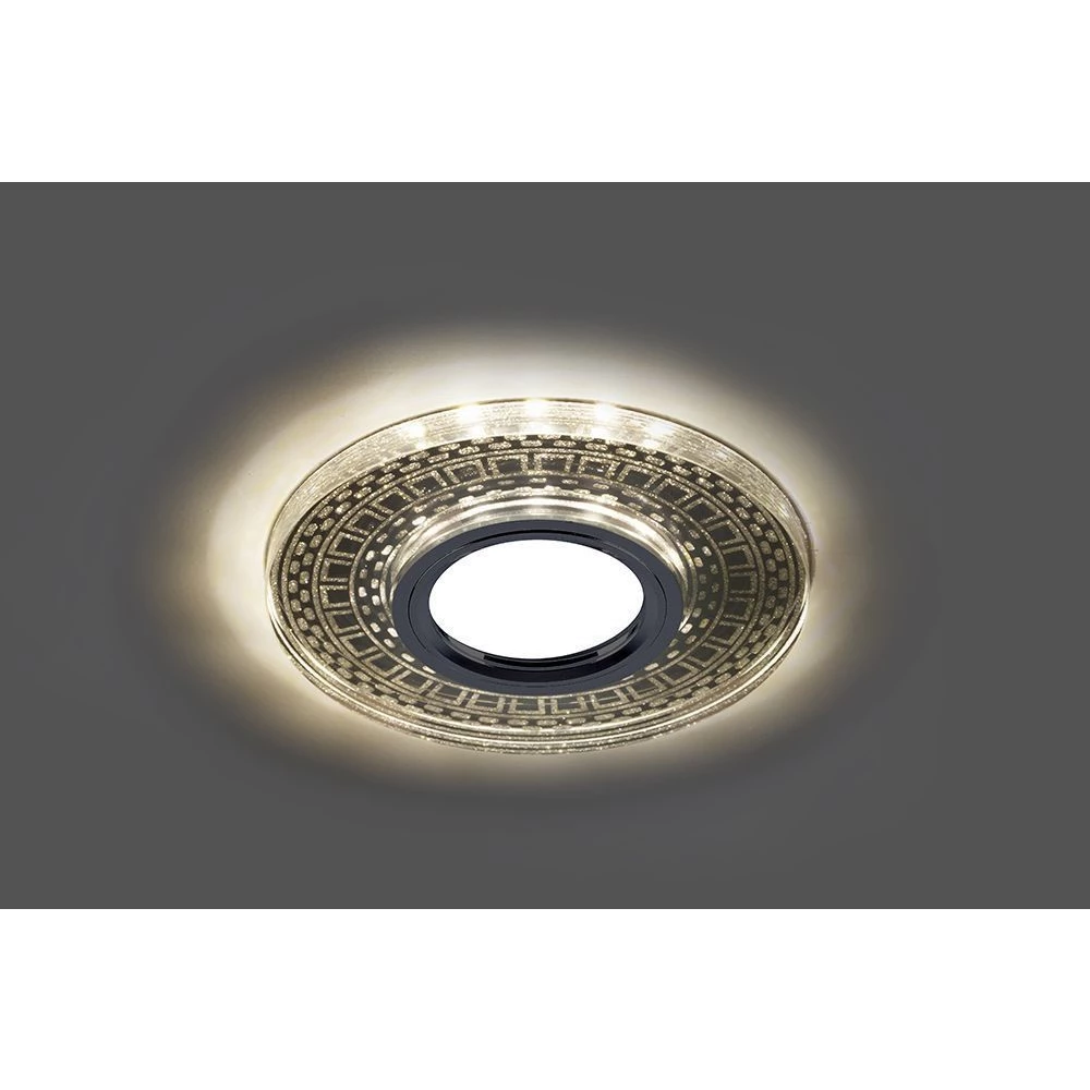 Светильник встраиваемый с LED подсветкой Feron CD981 потолочный MR16 G5.3, прозрачный, серебро (32437) - Viokon.com