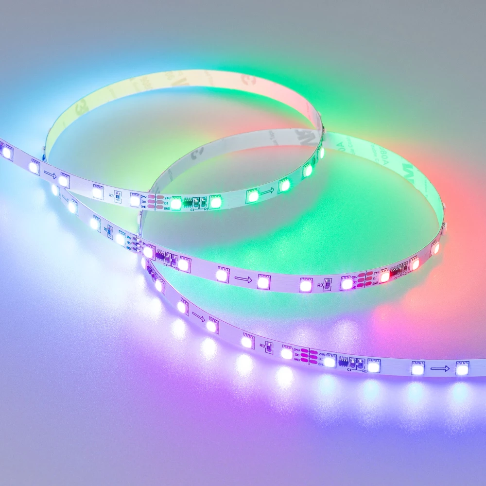 Лента SPI-F72-7mm 24V RGB-PX6 (14.4 W/m, IP20, 3535, 5m) (Arlight, Открытый, IP20) 030195(2) - Viokon.com