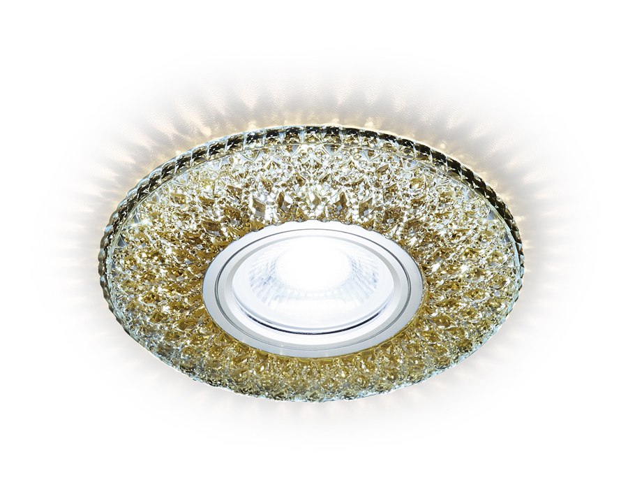Встраиваемый точечный светильник MR16 с LED подсветкой S333 CF/WR хром/кофе/MR16+3W(LED WARM 3000K) - Viokon.com