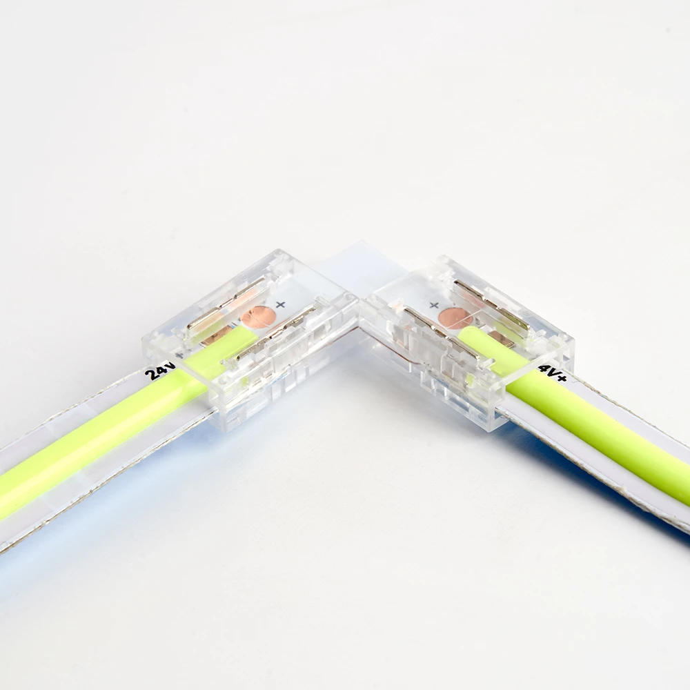 Соединитель угловой 10мм для ленты COB LS530, LD178 (48275) - Viokon.com