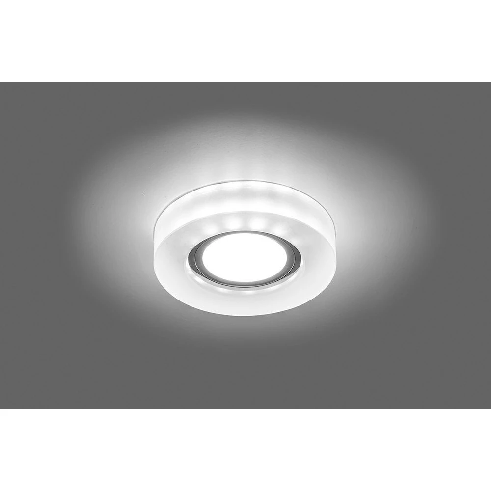 Светильник встраиваемый с белой LED подсветкой Feron CD8080 потолочный MR16 G5.3 белый матовый (29707) - Viokon.com