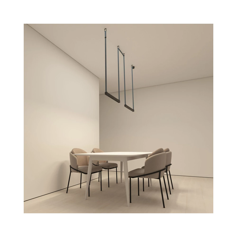 DK5572-BK Cветильник для трека-ремня Belty серия Grill со светодиодом L642W40H45мм 48V DC 24W RA90 24 4000K IP20 черный алюминий - Viokon.com