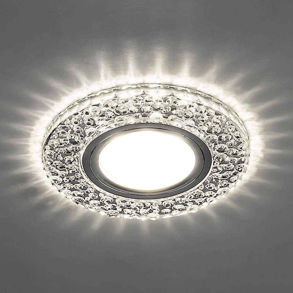 Светильник встраиваемый с LED подсветкой Feron CD945 потолочный MR16 G5.3 прозрачный, хром (32993) - Viokon.com