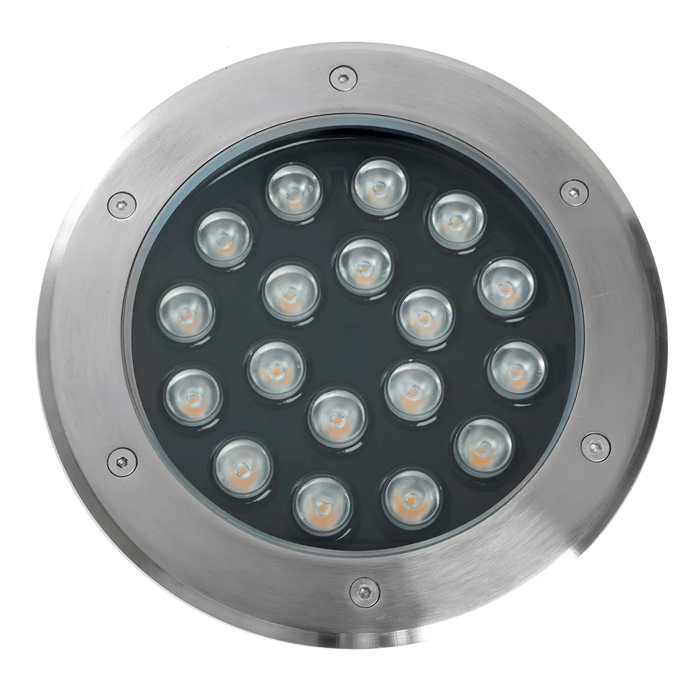 Светодиодный светильник тротуарный (грунтовый) Feron SP2804, 20W, AC/DC12V, низковольтный, 3000K, металлик, IP67 (48348) - Viokon.com