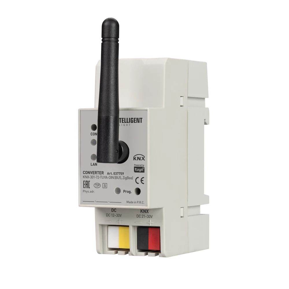 INTELLIGENT ARLIGHT Конвертер KNX-301-72-TUYA-DIN (BUS, ZigBee) (IARL, IP20 Пластик, 2 года) 037759 - Viokon.com