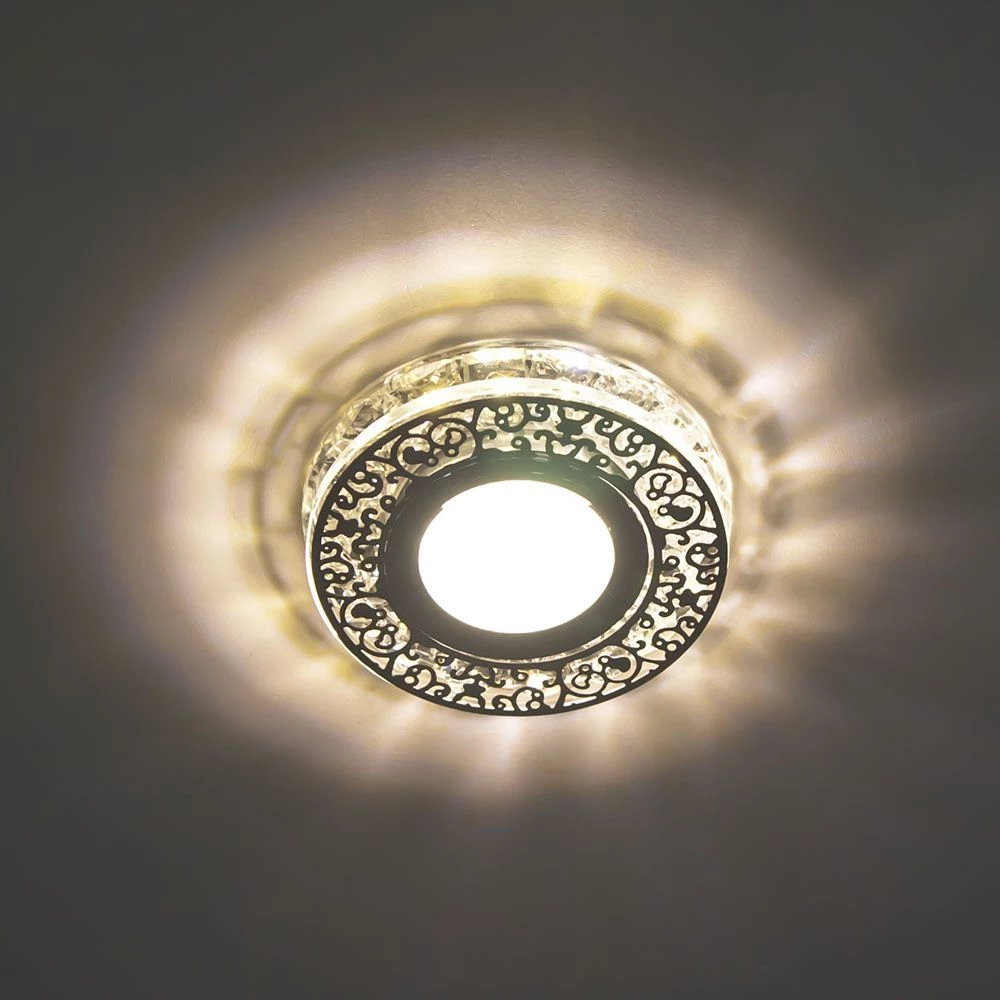 Светильник встраиваемый с белой LED подсветкой Feron C1010MO потолочный MR16 G5.3 прозрачный (28572) - Viokon.com