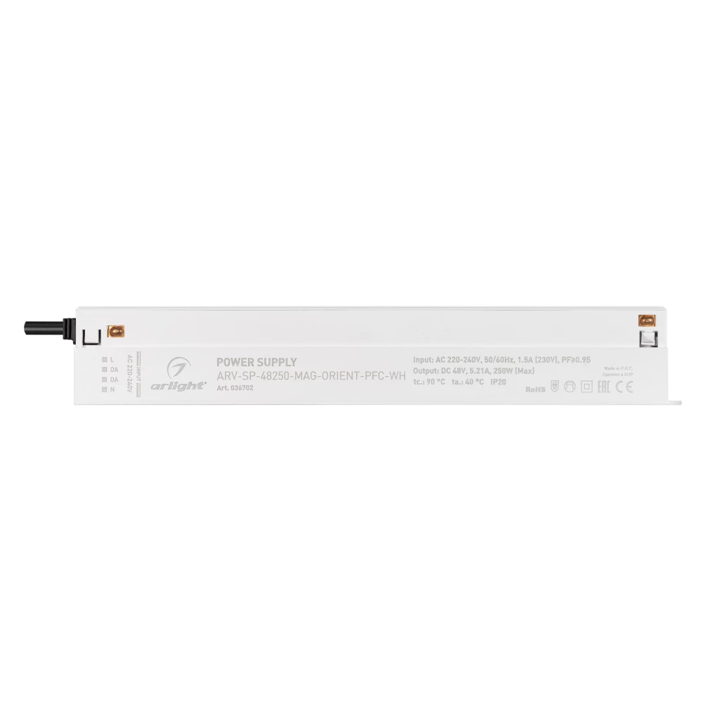 Блок питания ARV-SP-48250-MAG-ORIENT-PFC-WH (48V, 5.21A, 250W) (Arlight, IP20 Пластик, 5 лет) 036702 - Viokon.com
