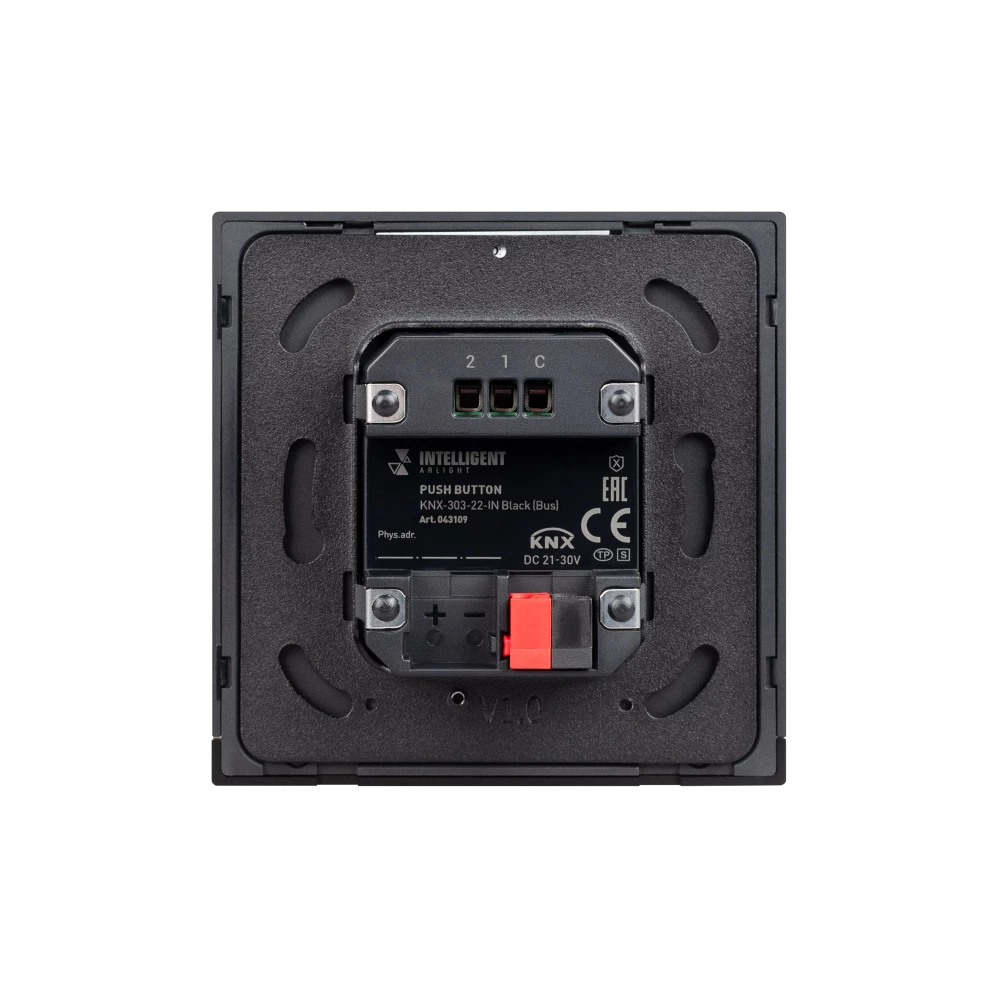 INTELLIGENT ARLIGHT Механизм панели KNX-303-22-IN Black (Bus) (IARL, IP20 Пластик, 2 года) 043109 - Viokon.com