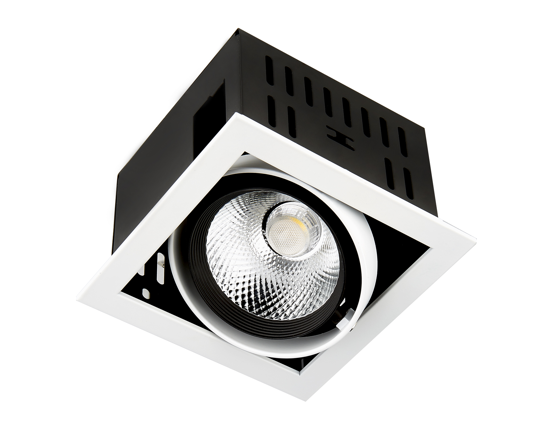 Карданный встраиваемый светодиодный светильник T811 BK/CH 12W 4200K - Viokon.com