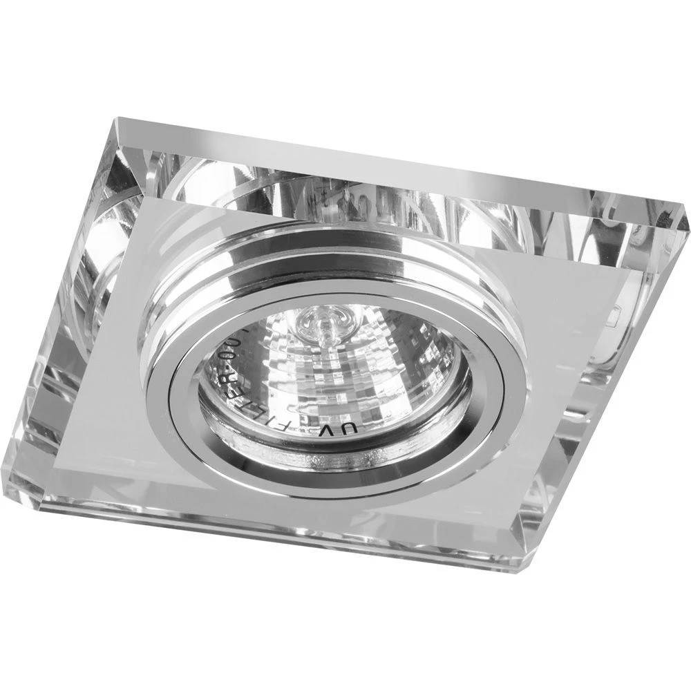 Светильник встраиваемый с белой LED подсветкой Feron 8150-2 потолочный MR16 G5.3 серебристый (28491) - Viokon.com