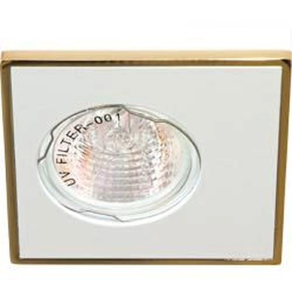 Светильник потолочный  MR16 MAX50W 12V G5.3,   белый,золото,DL2A (28362) - Viokon.com
