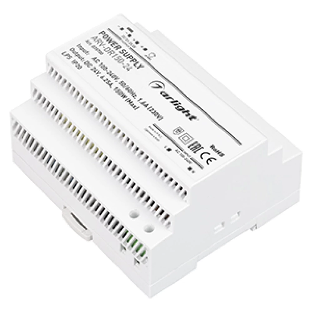 Блок питания ARV-DR150-24 (24V, 6.25A, 150W) (Arlight, IP20 DIN-рейка) 035700 - Viokon.com