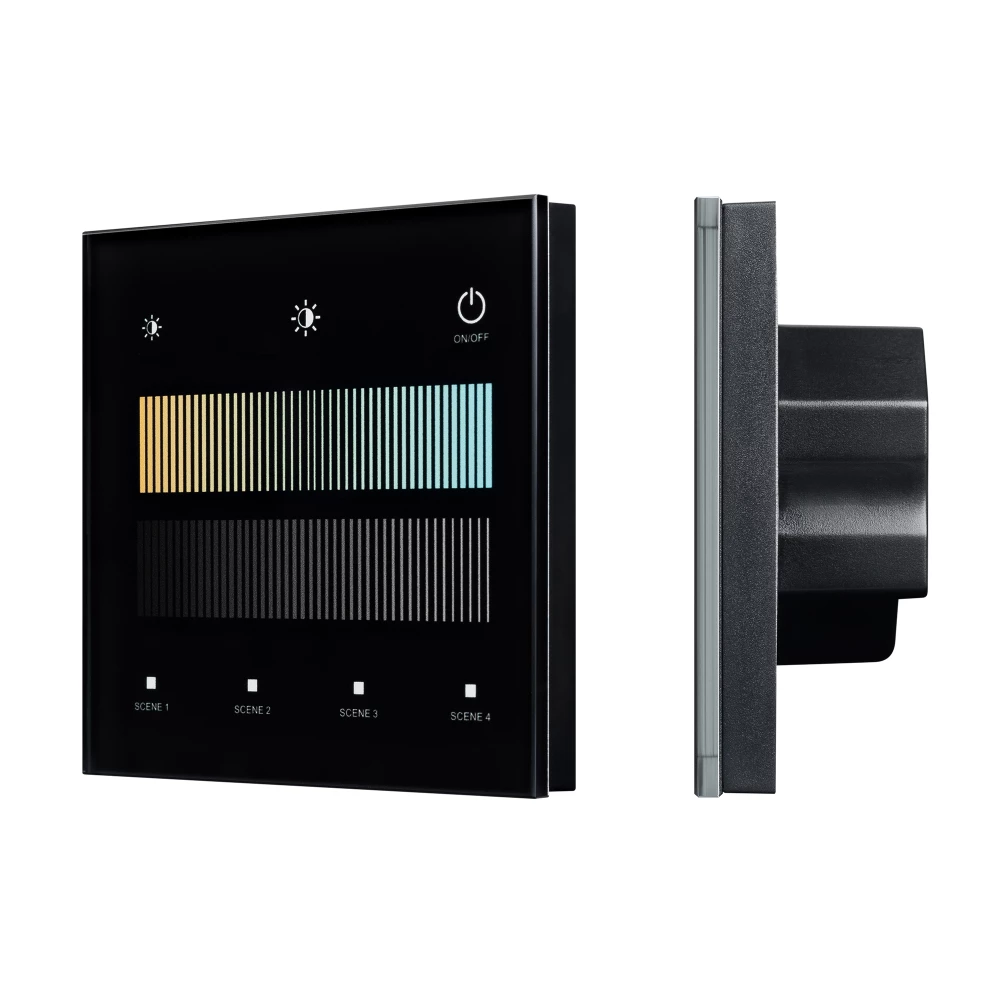 INTELLIGENT ARLIGHT Сенсорная панель SMART-DALI-301-11-1G-4SC-MIX-IN Black (BUS/24V, Touch, 2.4G) (IARL, IP20 Пластик, 5 лет) 046550 - Viokon.com