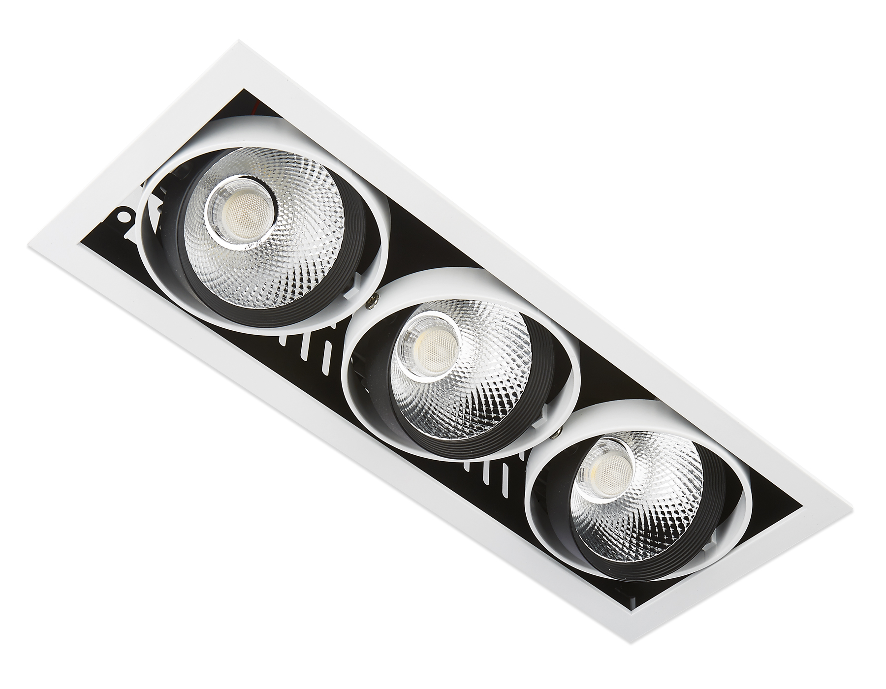 Карданный встраиваемый светодиодный светильник T813 BK/CH 3*12W 4200K - Viokon.com