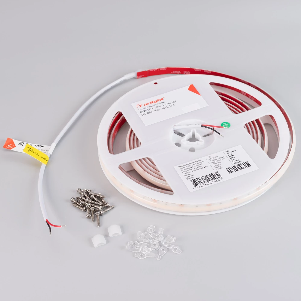 Лента герметичная RTW-SEW-A304-10mm 24V Day4000 (25 W/m, IP65, 2835, 5m) (Arlight, 5 лет) 045216 - Viokon.com