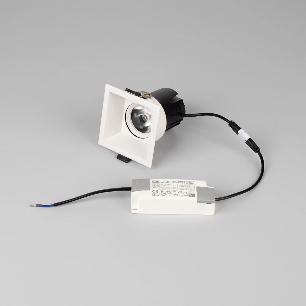Светильник MS-FLOW-BUILT-S85x85-12W Warm3000 (WH, 55 deg, 230V) (Arlight, IP20 Металл, 5 лет) 055918 - Viokon.com