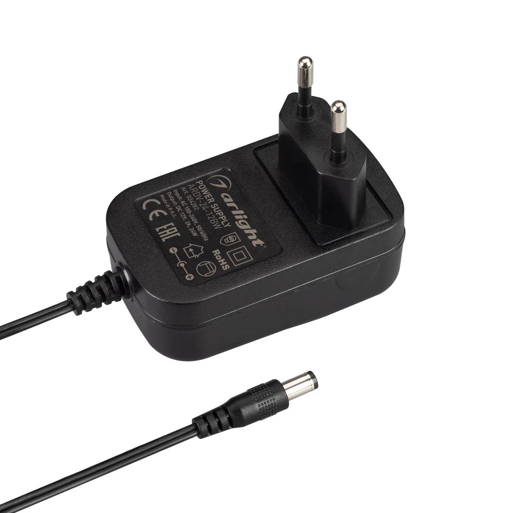 Блок питания ARDV-24-12BW (12V, 2A, 24W) (Arlight, Адаптер, 3 года) 034282 - Viokon.com
