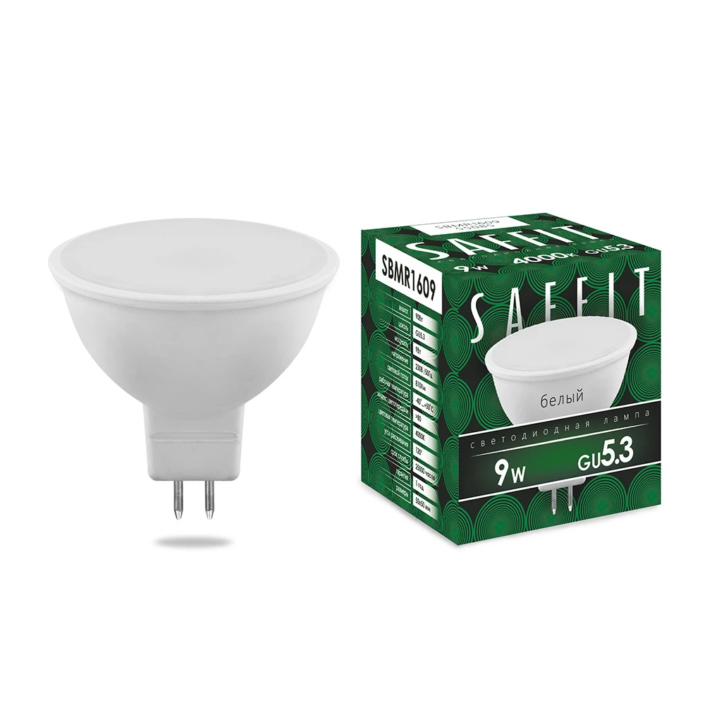 Лампа светодиодная SAFFIT SBMR1609 MR16 GU5.3 9W 230V 4000K (55085) - Viokon.com