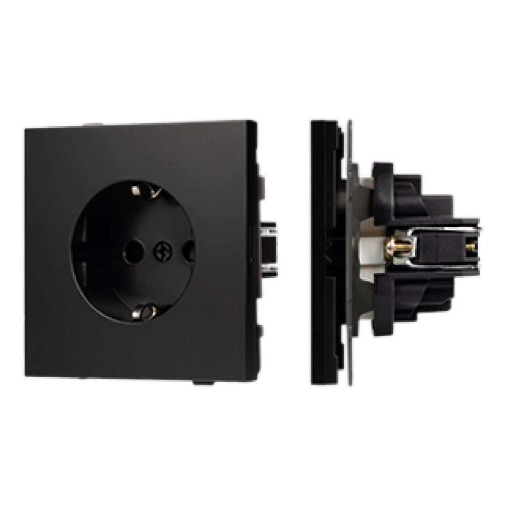 Механизм электрической розетки SCT-TENDO-MEU1-PL-BK (230V, 16A) (Arlight, Черный) 054079 - Viokon.com