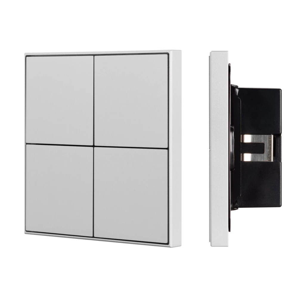 INTELLIGENT ARLIGHT Кнопочная панель KNX-304-23-IN Silver (BUS, Frame) (IARL, IP20 Металл, 2 года) 039666 - Viokon.com
