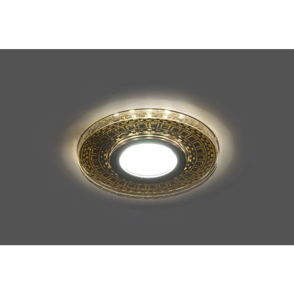 Светильник встраиваемый с LED подсветкой Feron CD981 потолочный MR16 G5.3 прозрачный, золото (32438) - Viokon.com