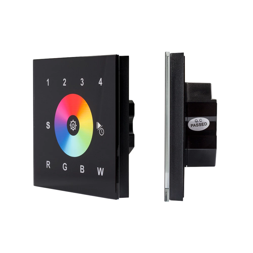 Панель Sens SR-2820AC-RF-IN Black (220V, RGBW, 4 зоны) (Arlight, IP20 Пластик, 3 года) 018069 - Viokon.com