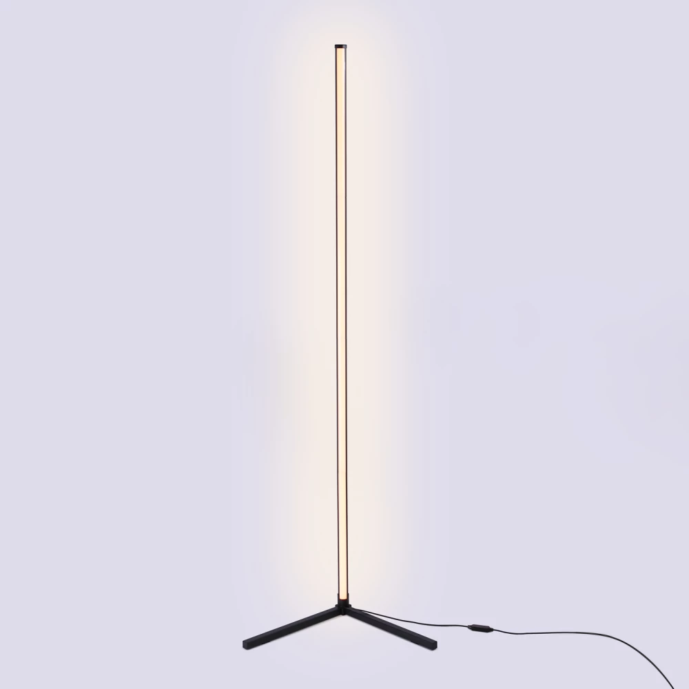 Светильник светодиодный напольный RGB с пультом FL8027 BK черный LED 20W RGB D32*1650 (ПДУ РАДИО 2.4G) - Viokon.com