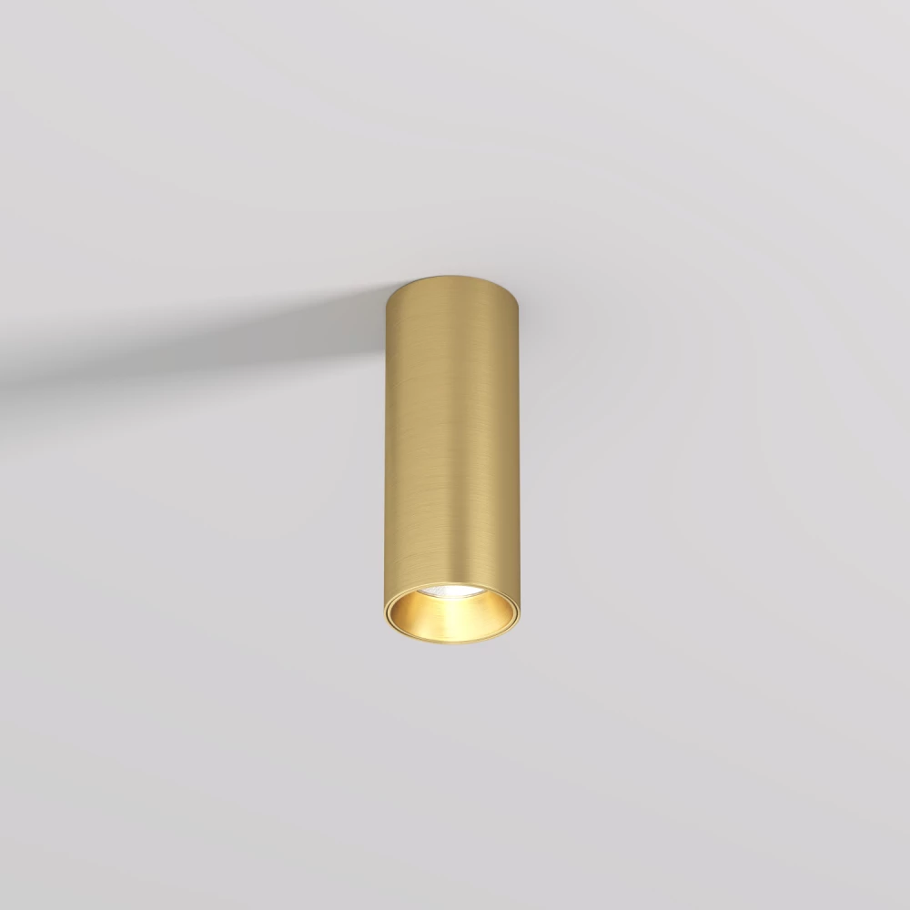 DK2615-SB Накладной светильник SHINE TUBE со светодиодом D45H115 IP20 3000К 7W RA90 сатинированная латунь алюминий - Viokon.com
