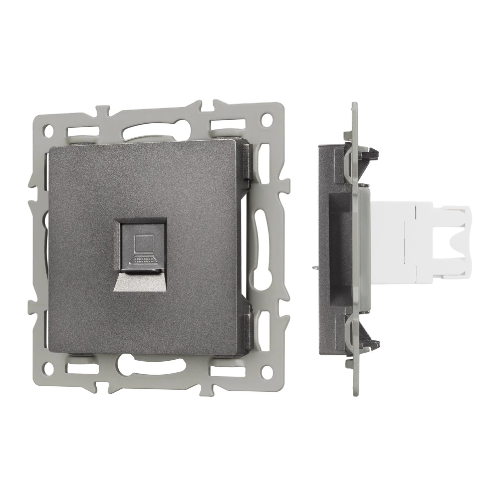Механизм компьютерной розетки SCT-MPC1-PL-GR (RJ-45, CAT6) (Arlight, -) 045335 - Viokon.com