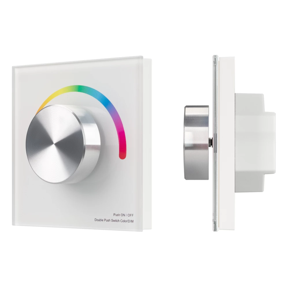 Панель SMART-P8-RGB-G-IN White (12-24V, 3x4A, Rotary, 2.4G) (Arlight, IP20 Пластик, 5 лет) 033764 - Viokon.com