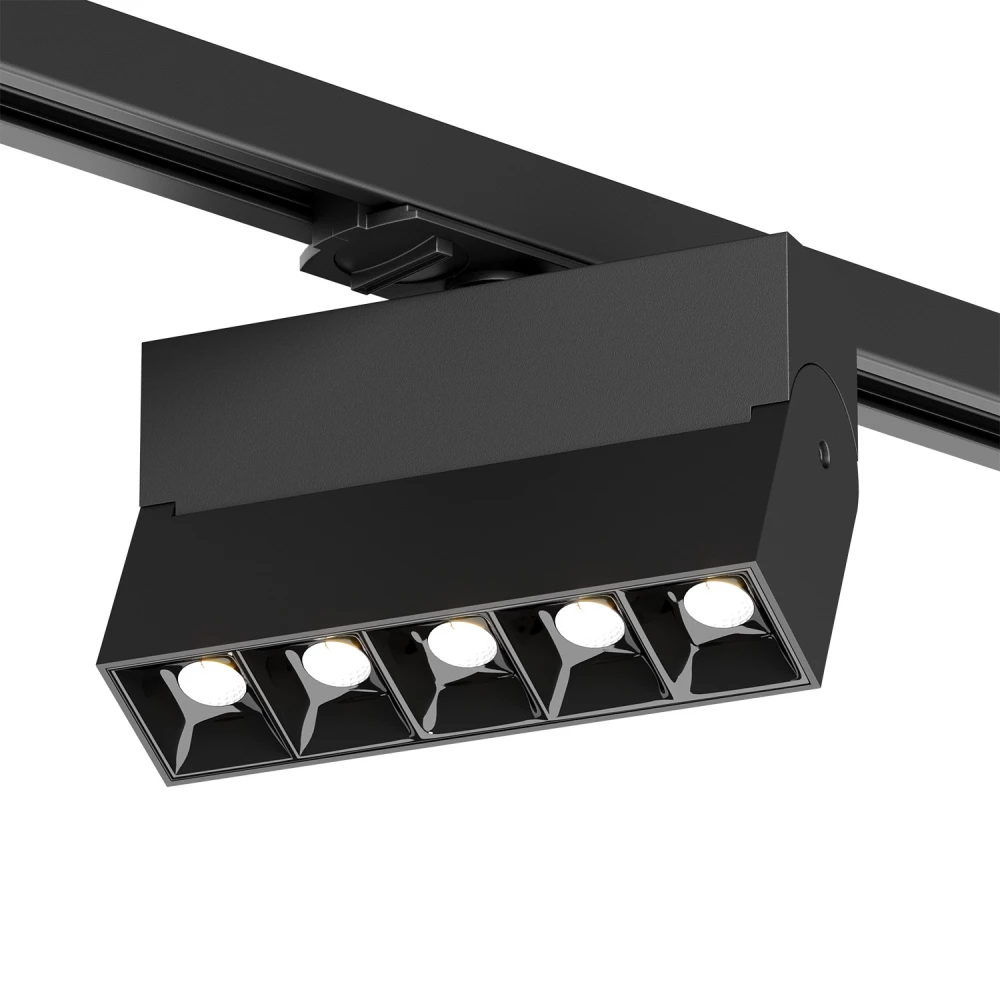 DK6446-BK Поворотный однофазный трековый светильник EDDER со светодиодом L136mm 220V 10W 30 4000K IP20 черный алюминий - Viokon.com