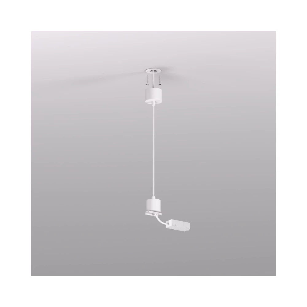TR2124-WH Подвод питания для подвесного монтажа трека SMART BASE АС 220-240V IP20 5м белый алюминий - Viokon.com