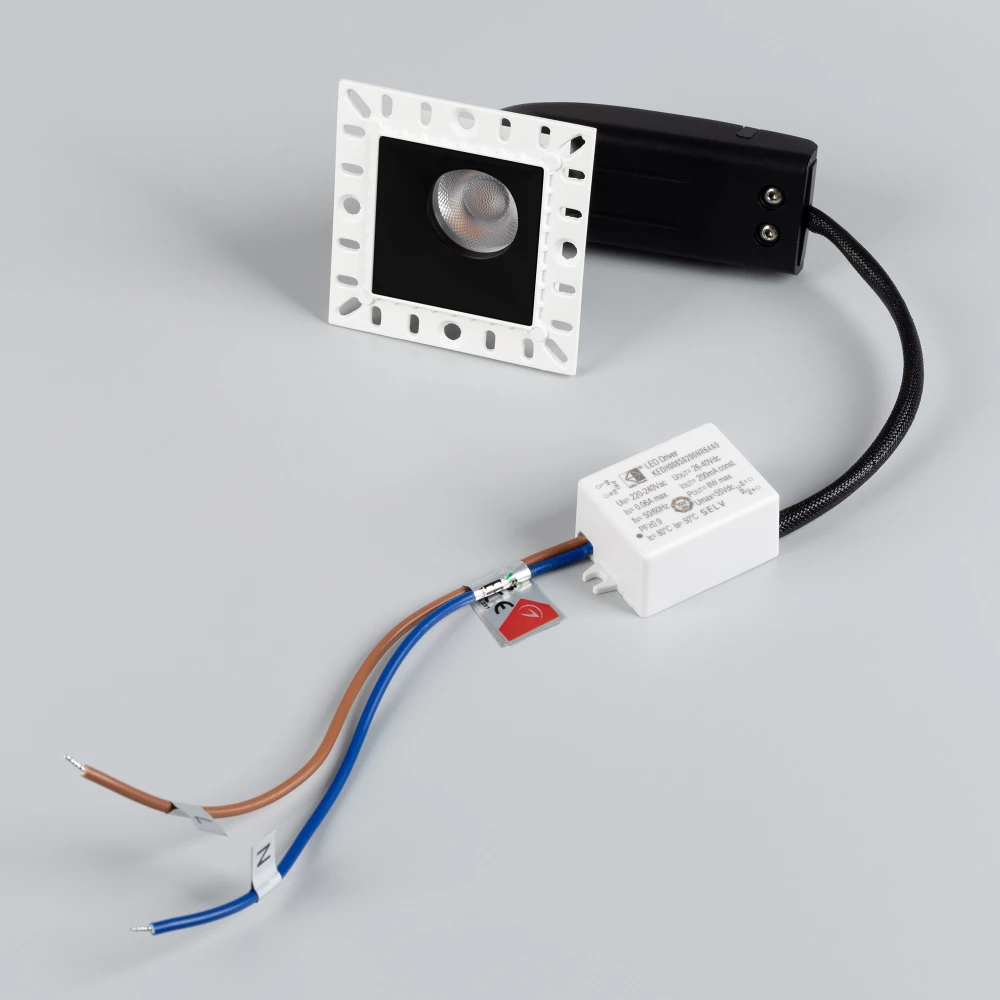 Светильник MS-RIALTO-TRIMLESS-S40x40-9W Warm3000 (BK, 36deg, 230V) (Arlight, IP20 Металл, 5 лет) 048321 - Viokon.com