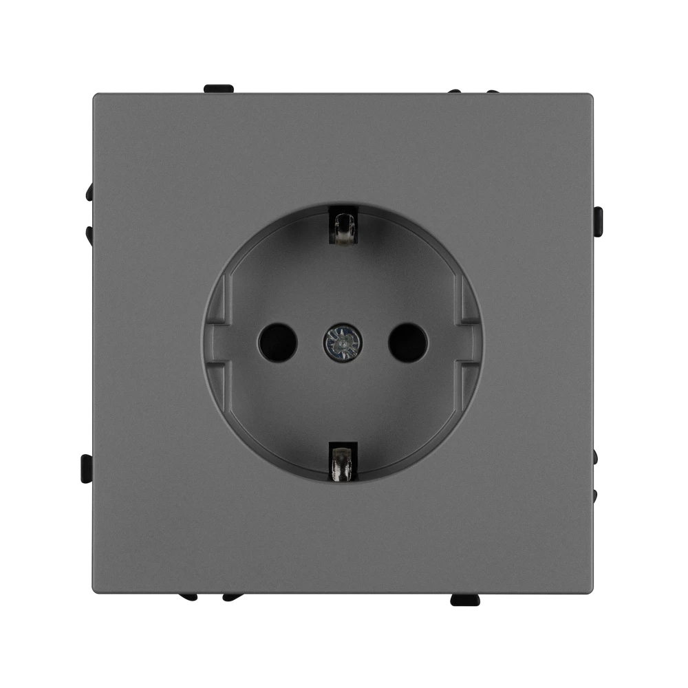 Механизм электрической розетки SCT-NOBE-MEU1-SFPL-GR (230V, 16A) (Arlight, Серый базальт) 054279 - Viokon.com