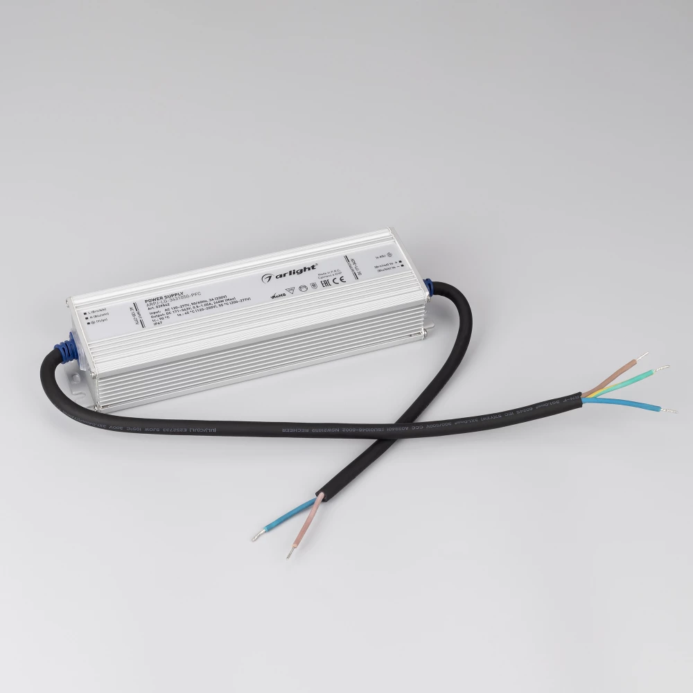 Блок питания ARPJ-LG-3431050-PFC (240W, 171-343V, 0.5-1.05A) (Arlight, IP67 Металл, 5 лет) 039542 - Viokon.com