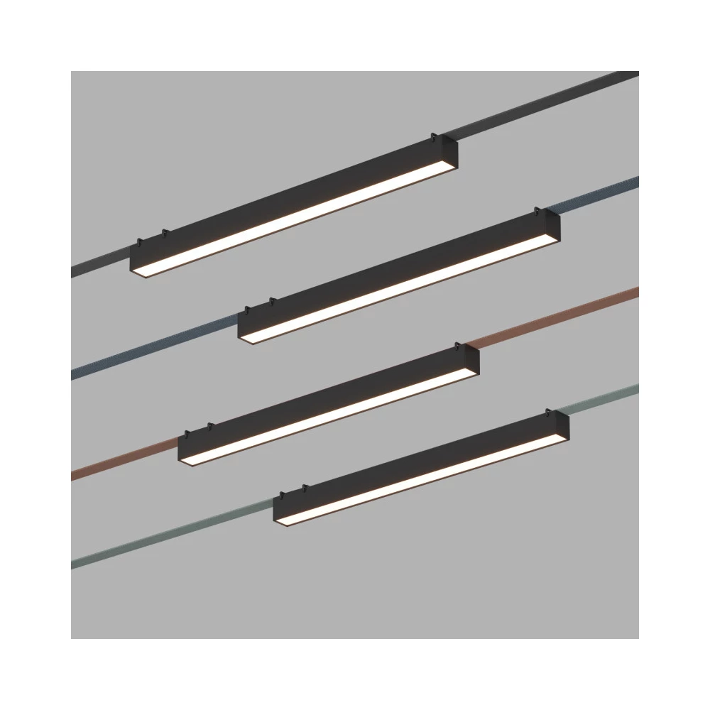 DK5576-BK Cветильник для трека-ремня Belty серия Linear со светодиодом L642W40H45мм 48V DC 24W RA90 120 4000K IP20 черный алюминий - Viokon.com