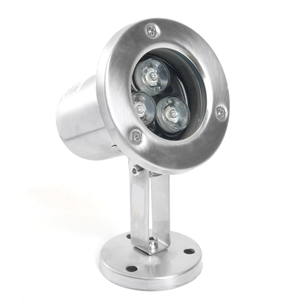 Светодиодный прожектор подводный Feron LL-822, 3W, AC/DC24V, низковольтный, 6400K, металлик, 80*80*130mm, IP68 (48455) - Viokon.com