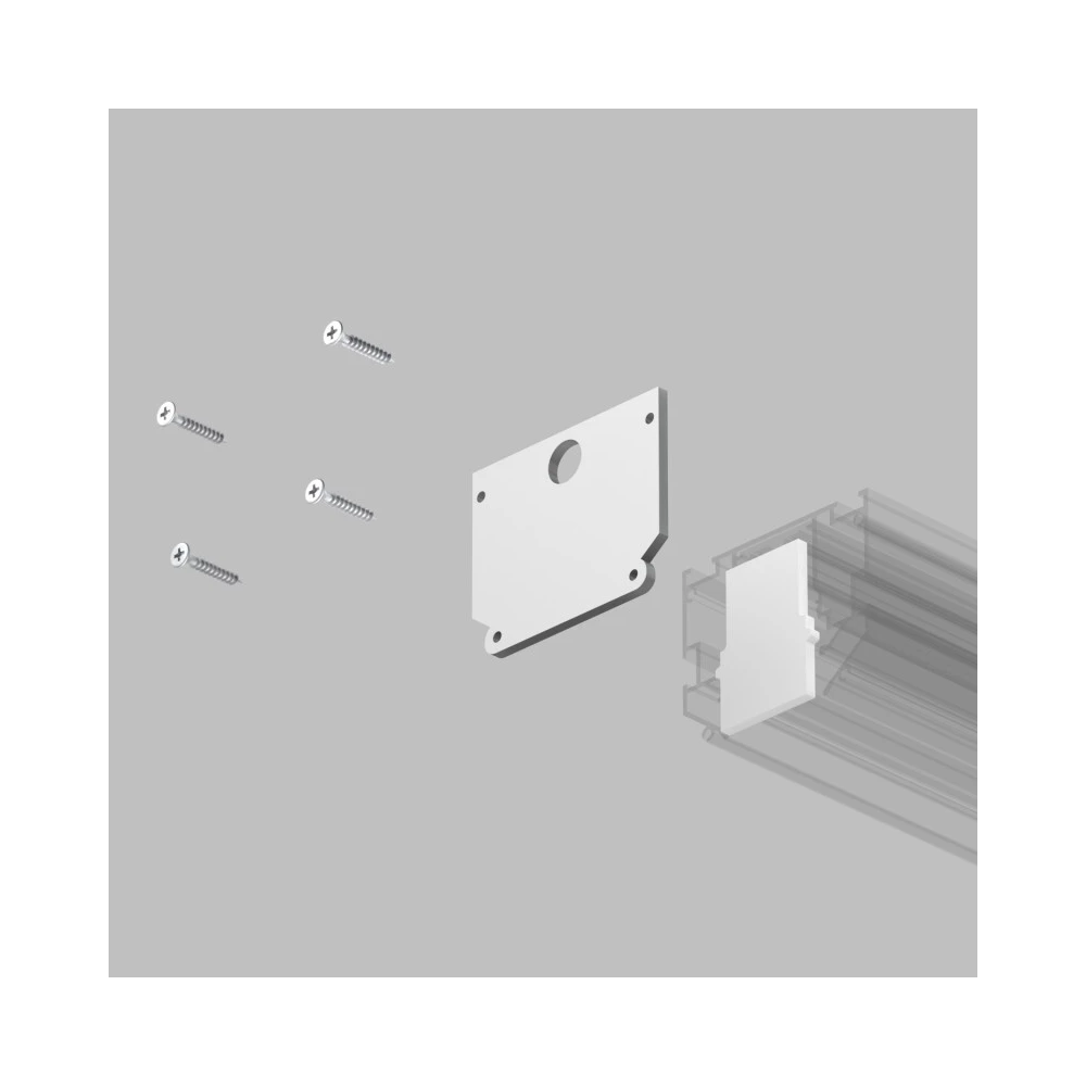 TR2025-WH Комплект торцевых заглушек для трека SMART ONE - Viokon.com